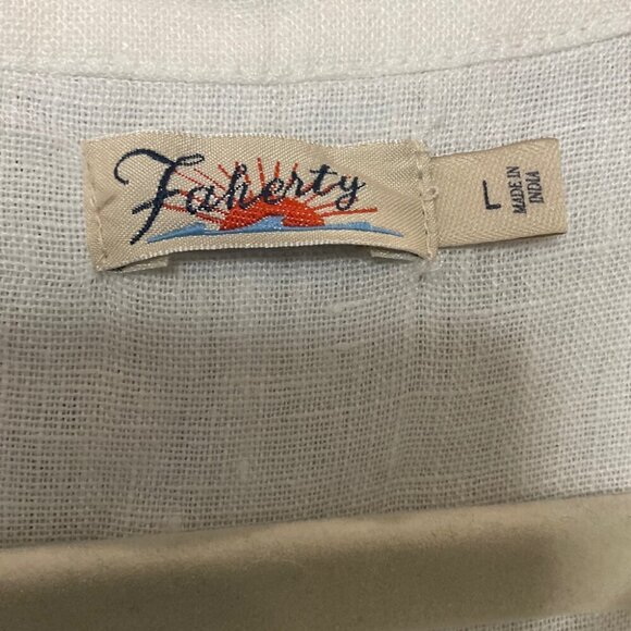 Faherty 100% Linen Shirt Dress size large - Picture 3 of 8